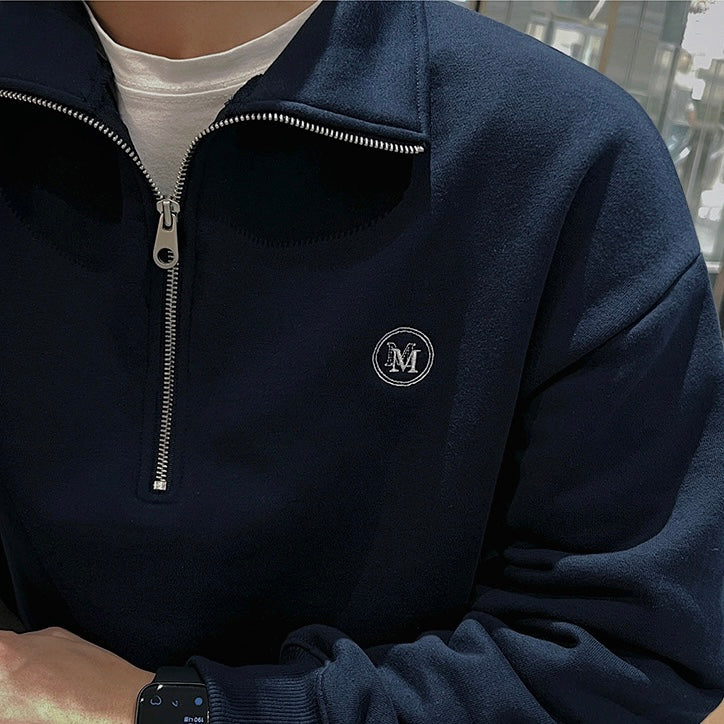 Seoul Men's Cotton Half Zip Sweatshirt – view 3