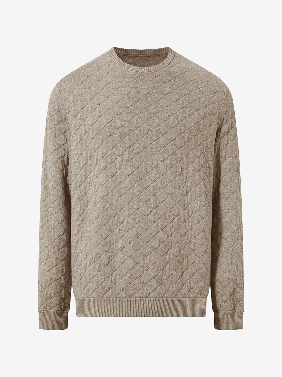 Men's Heavyweight Cotton Knit Crew Neck Jumper – view 7