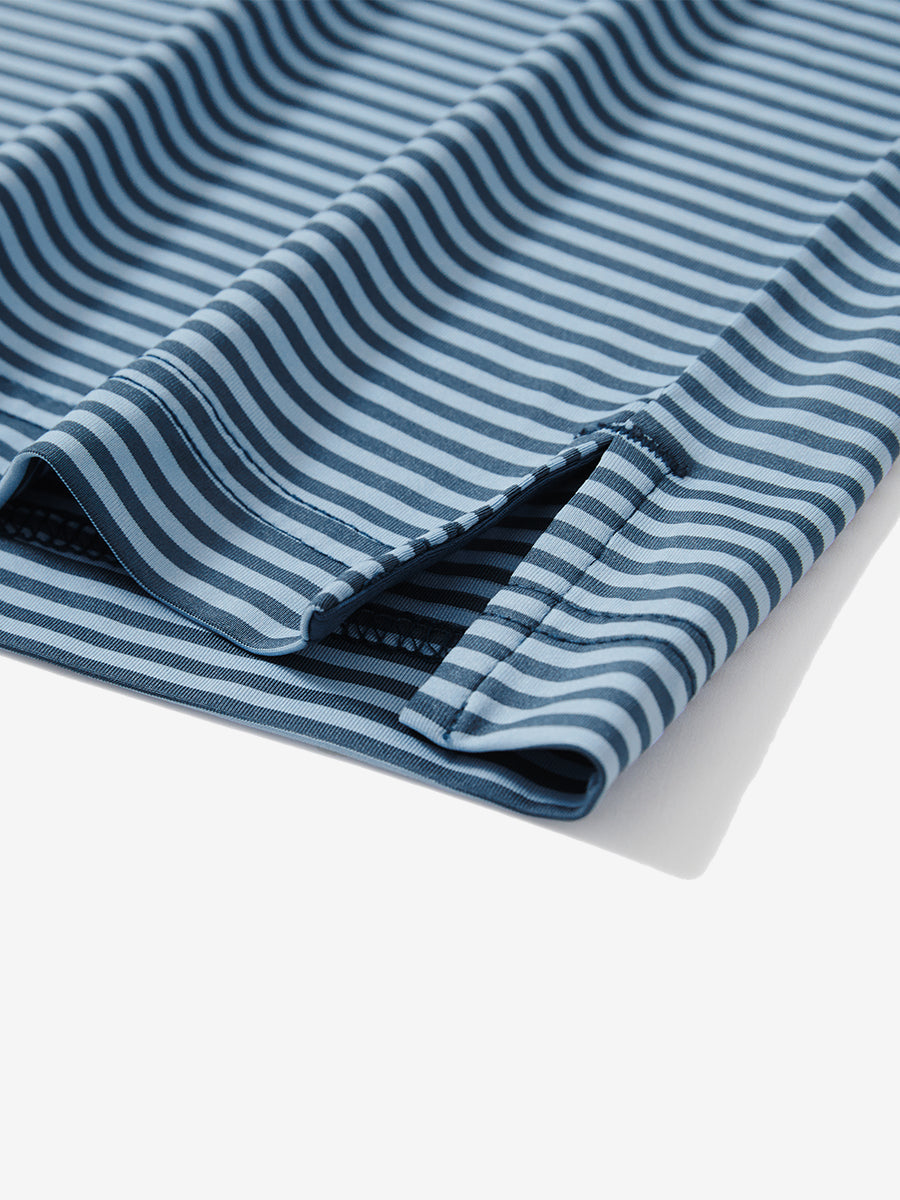 Men's Two-Tone Striped Quick-Dry Polo Shirt – view 24
