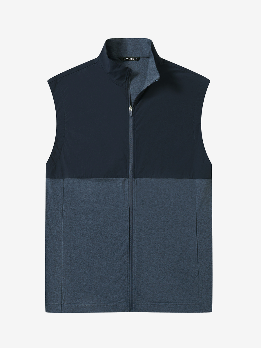Men's Colour Block Full-Zip Golf Gilet – view 39