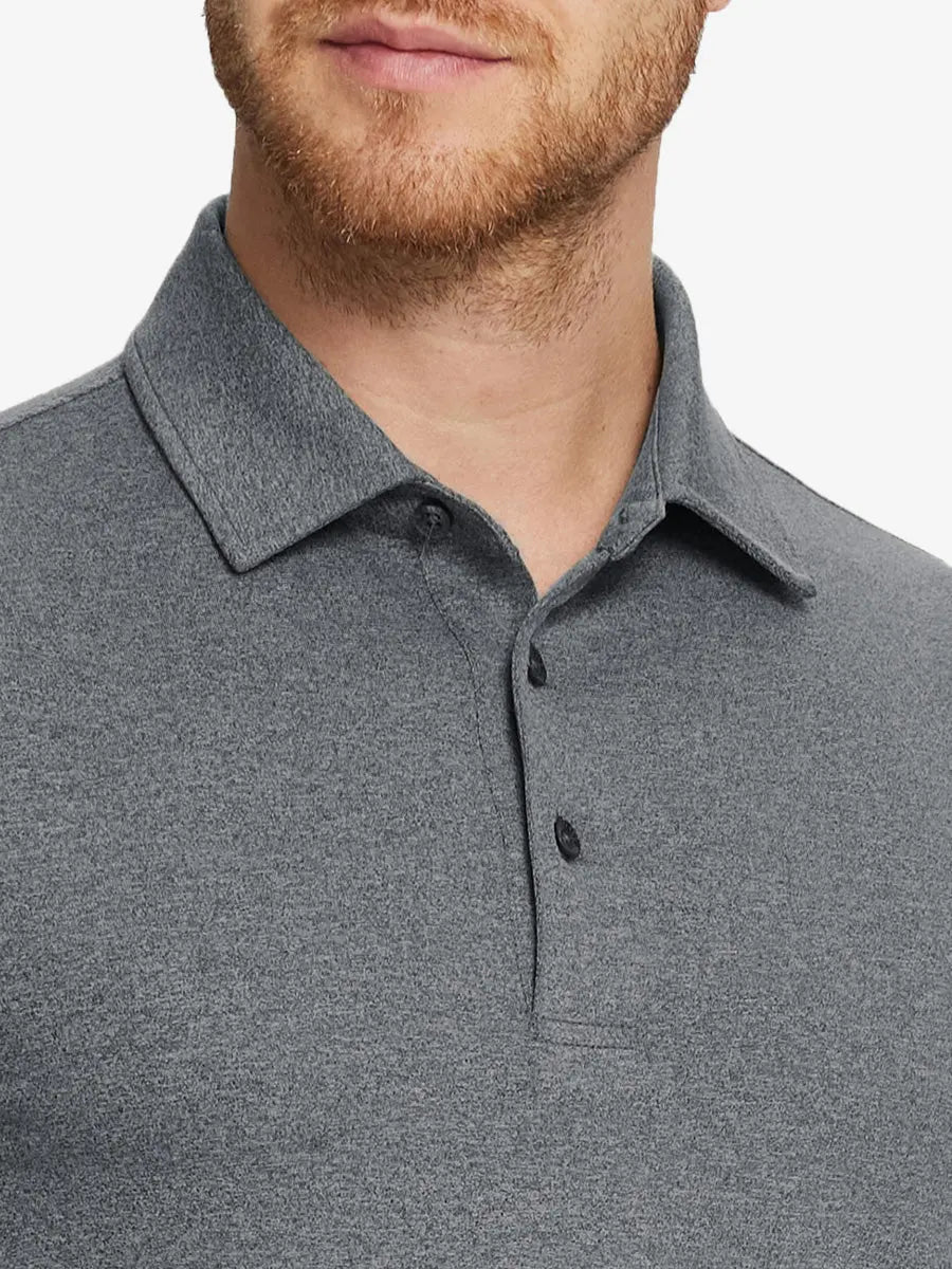 Men's Long Sleeve Melange Golf Polo Shirt – view 26