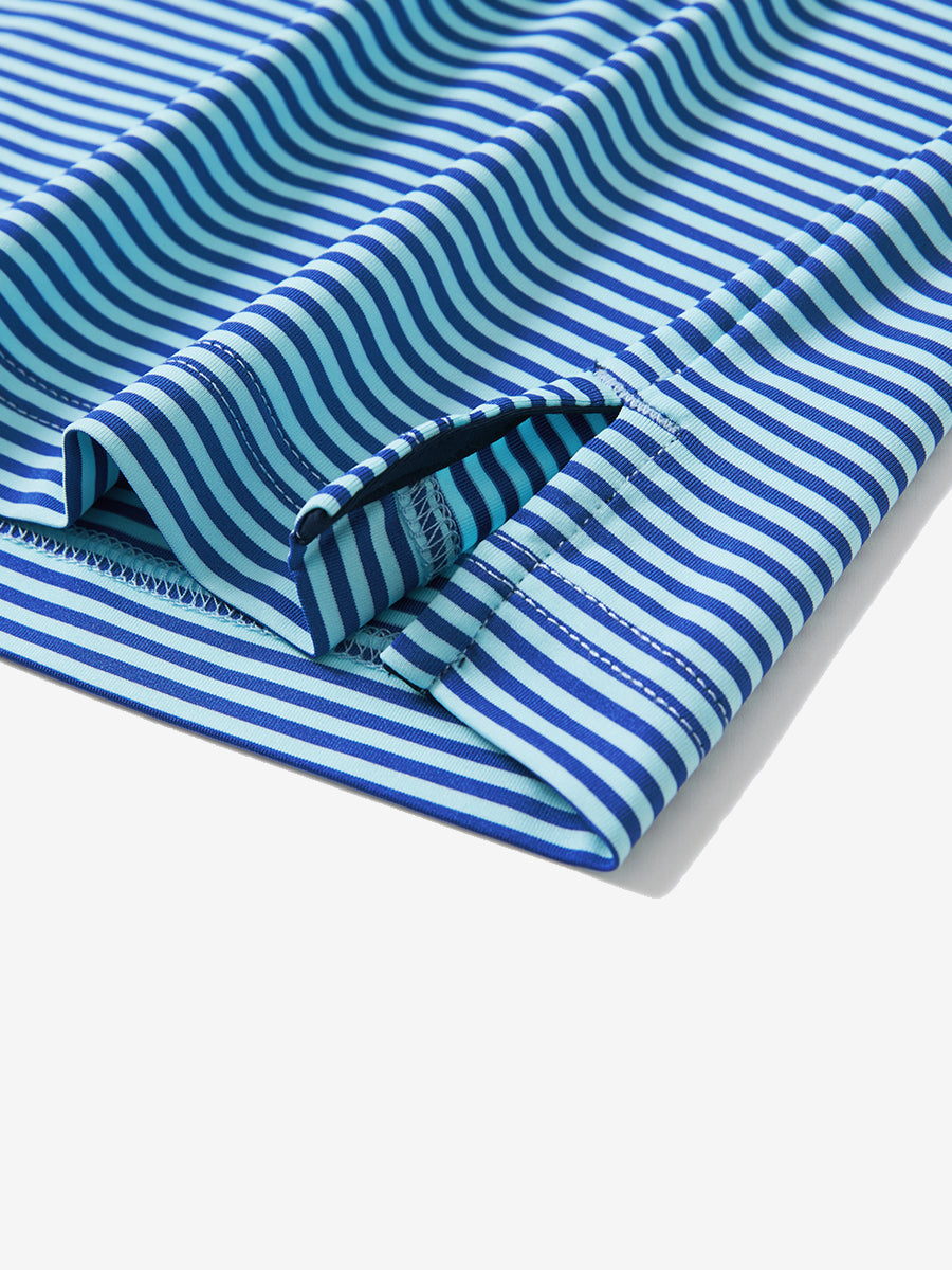 Men's Two-Tone Striped Quick-Dry Polo Shirt – view 8