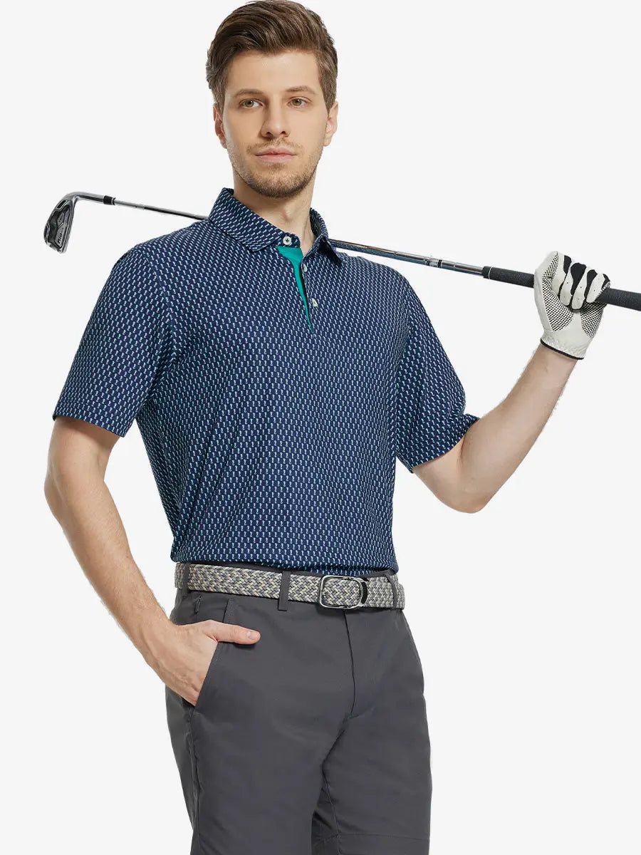 Men's Printed Jersey Golf Polo Shirt – view 18