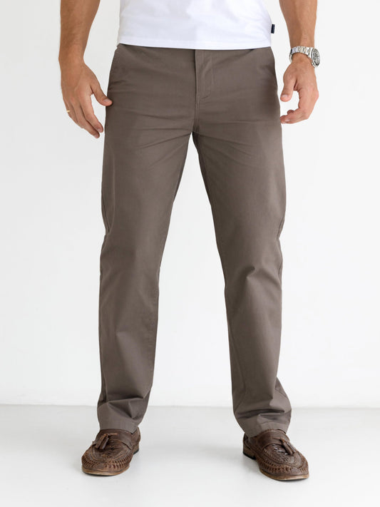 Relaxed Stretch Chinos - Brown by SATRI & CO. – product view 1