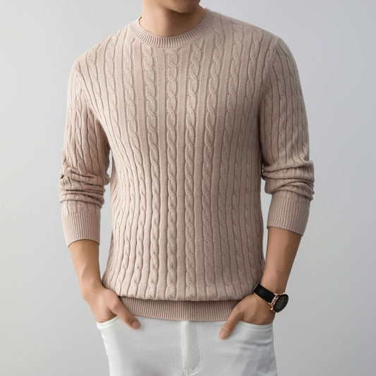 St. Moritz Men's Cotton Cable Knit Jumper – view 1