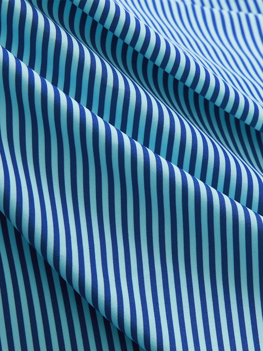 Men's Two-Tone Striped Quick-Dry Polo Shirt – view 9