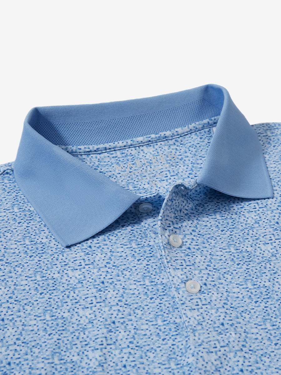 Men's Ribbed Collar Printed Golf Polo Shirt – view 56
