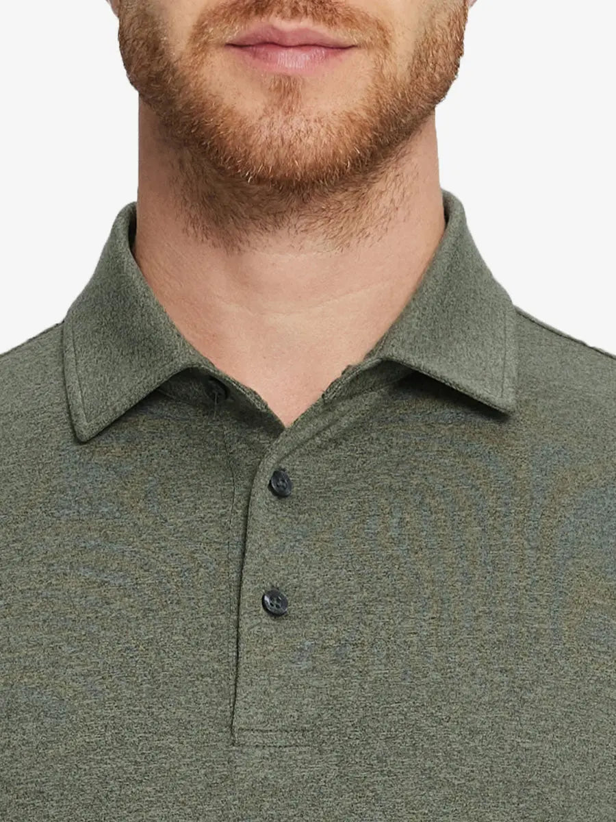 Men's Long Sleeve Melange Golf Polo Shirt – view 32