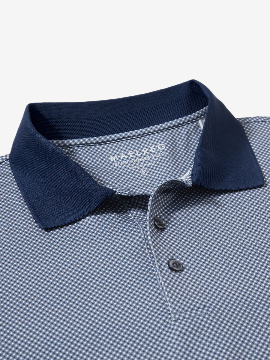 Men's Ribbed Collar Printed Golf Polo Shirt – view 48