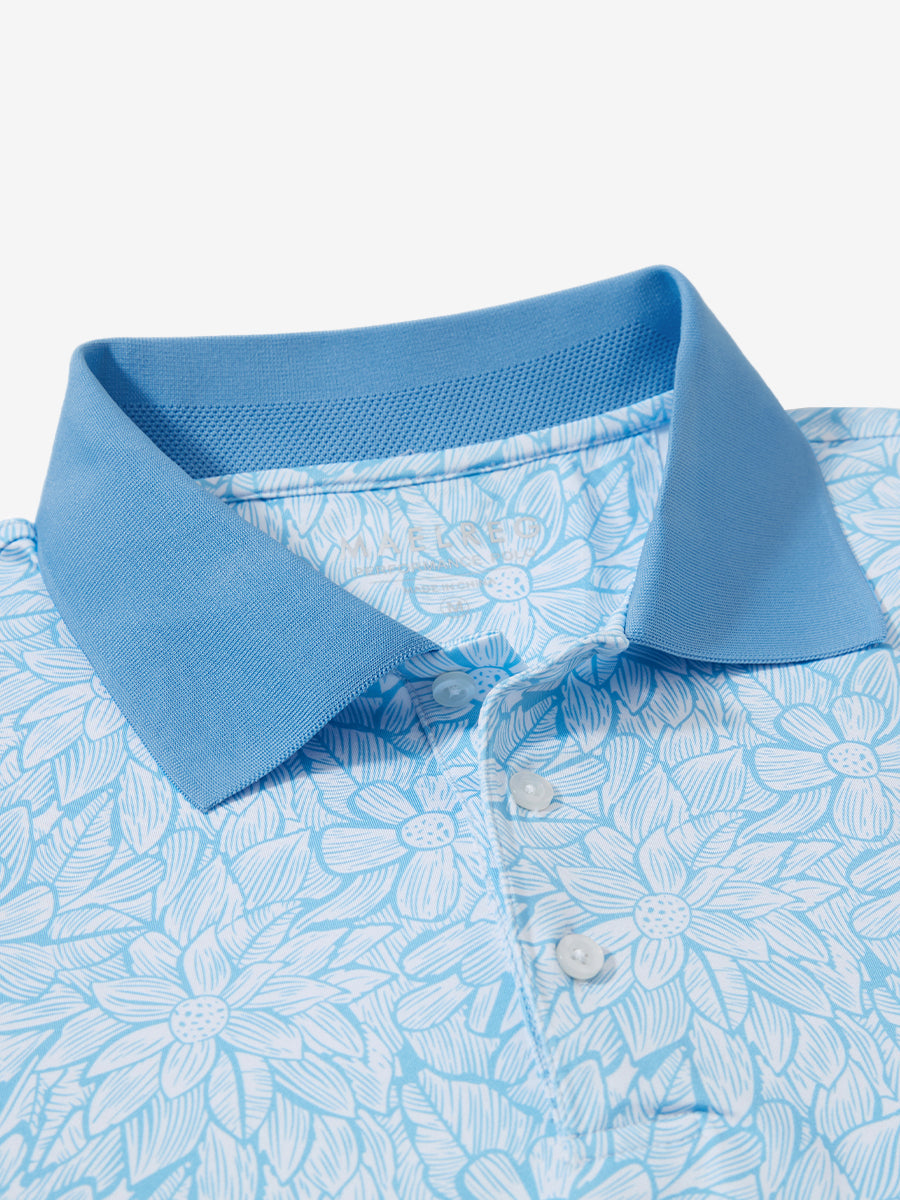 Men's Ribbed Collar Printed Golf Polo Shirt – view 64