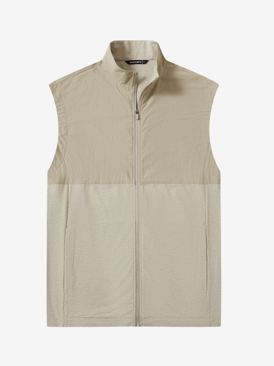 Men's Colour Block Full-Zip Golf Gilet – view 8