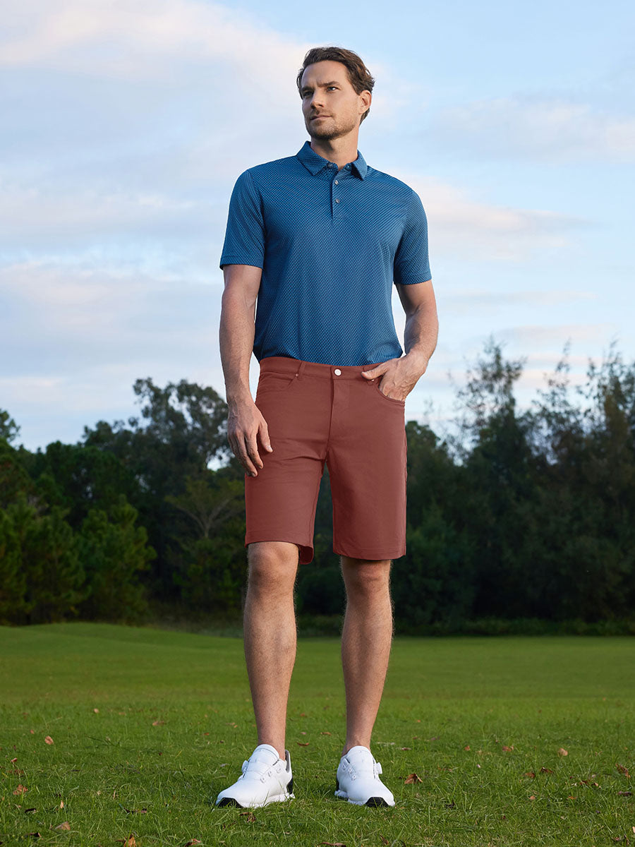 Men's Stretch Performance Golf Shorts – Breathable Moisture-Wicking Fabric, Belt Loops, 7 or 9 Inch Inseam