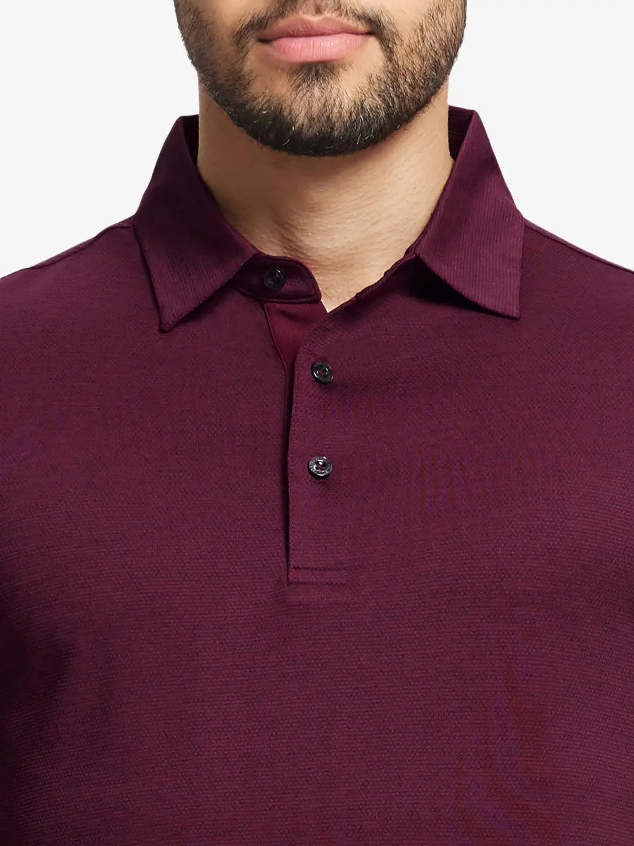 Men's Heather Jacquard Golf Polo Shirt – view 8