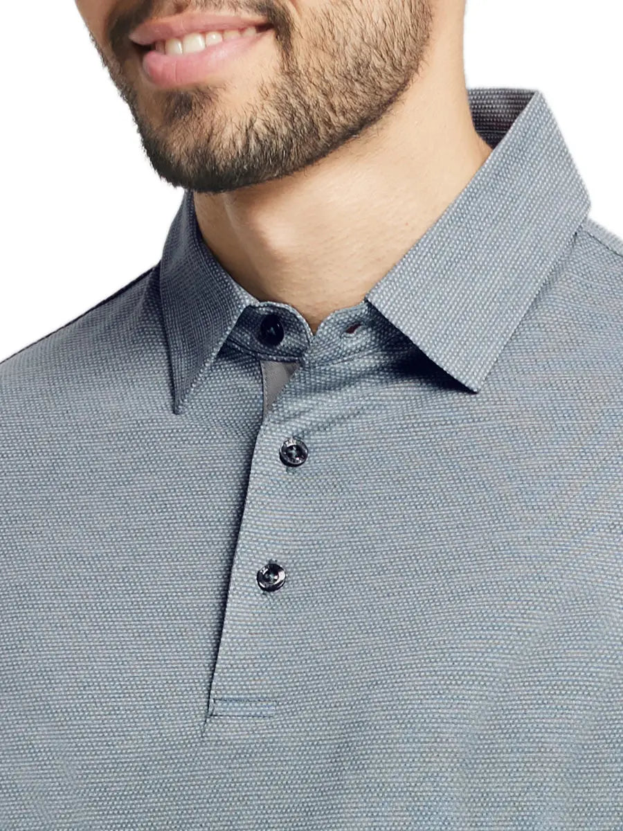 Men's Heather Jacquard Golf Polo Shirt – view 38