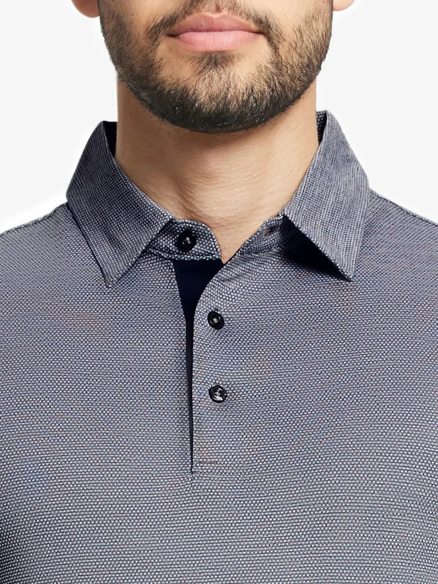 Men's Heather Jacquard Golf Polo Shirt – view 32