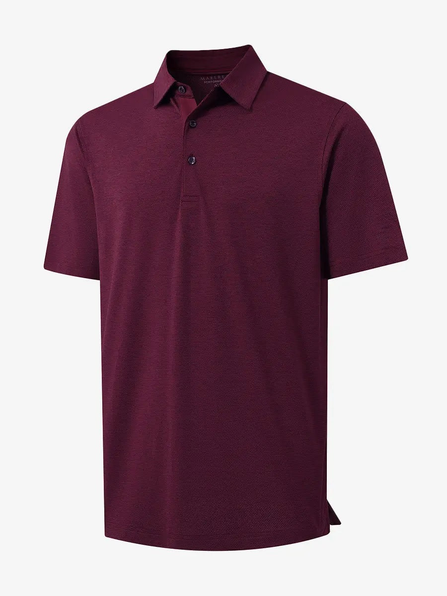 Men's Heather Jacquard Golf Polo Shirt – view 7