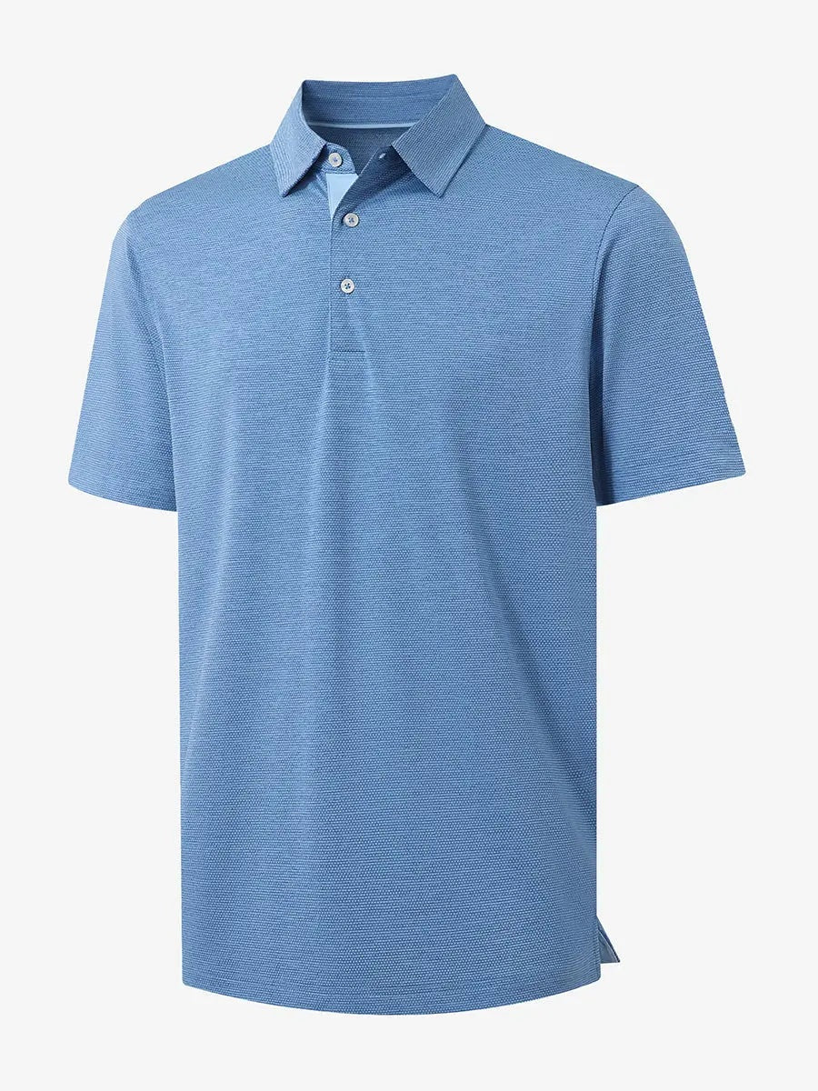 Men's Heather Jacquard Golf Polo Shirt – view 13