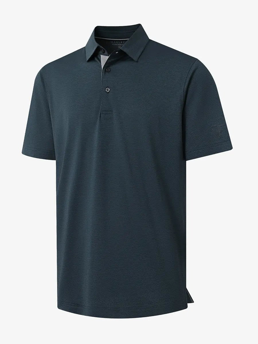 Men's Heather Jacquard Golf Polo Shirt – view 25