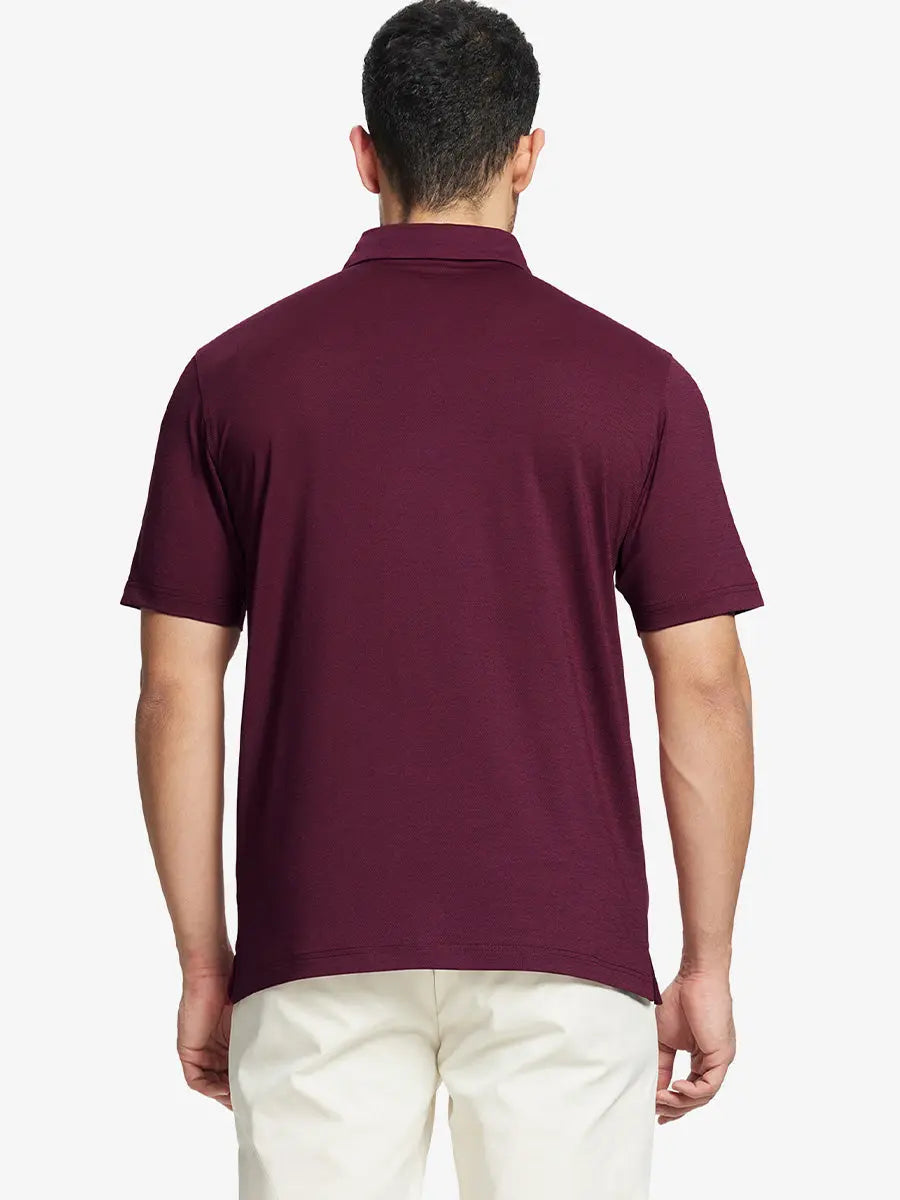 Men's Heather Jacquard Golf Polo Shirt – view 10