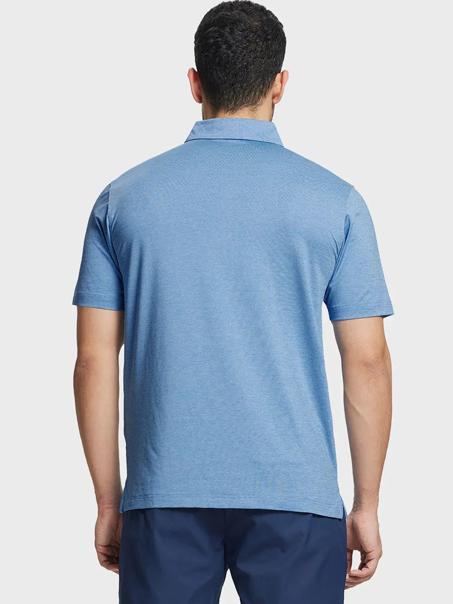Men's Heather Jacquard Golf Polo Shirt – view 16