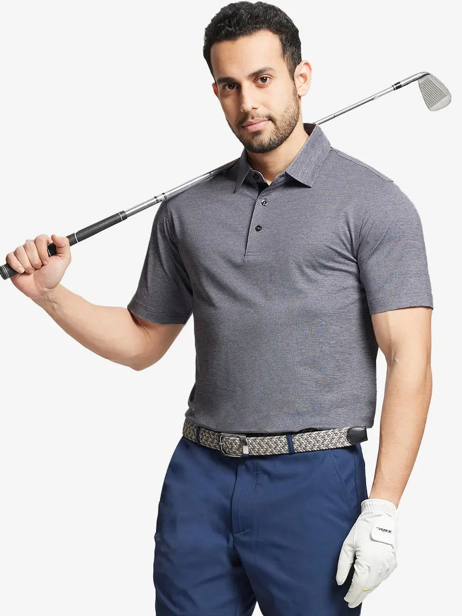 Men's Heather Jacquard Golf Polo Shirt – view 34