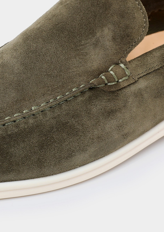 Marina Men's Slip-On Loafers in Olive – view 2