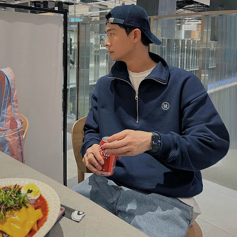 Seoul Men's Cotton Half Zip Sweatshirt – view 2