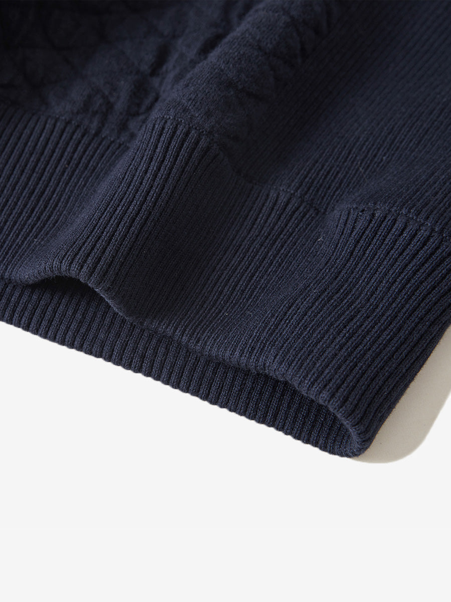 Men's Heavyweight Cotton Knit Crew Neck Jumper – view 39