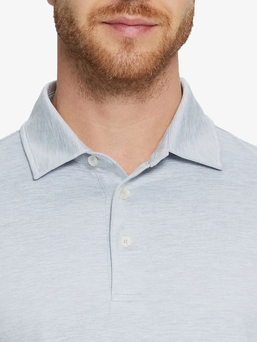 Men's Long Sleeve Melange Golf Polo Shirt – view 38
