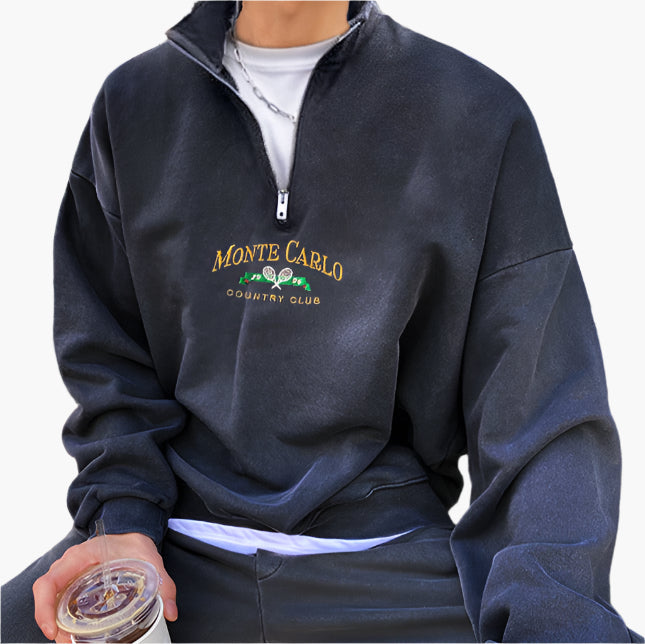 Men's Vintage-Style Quarter Zip Jumper – view 2