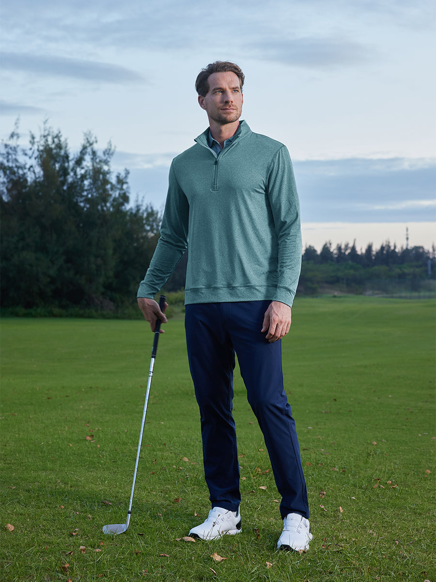 Men's Melange Quarter Zip Pullover – view 23