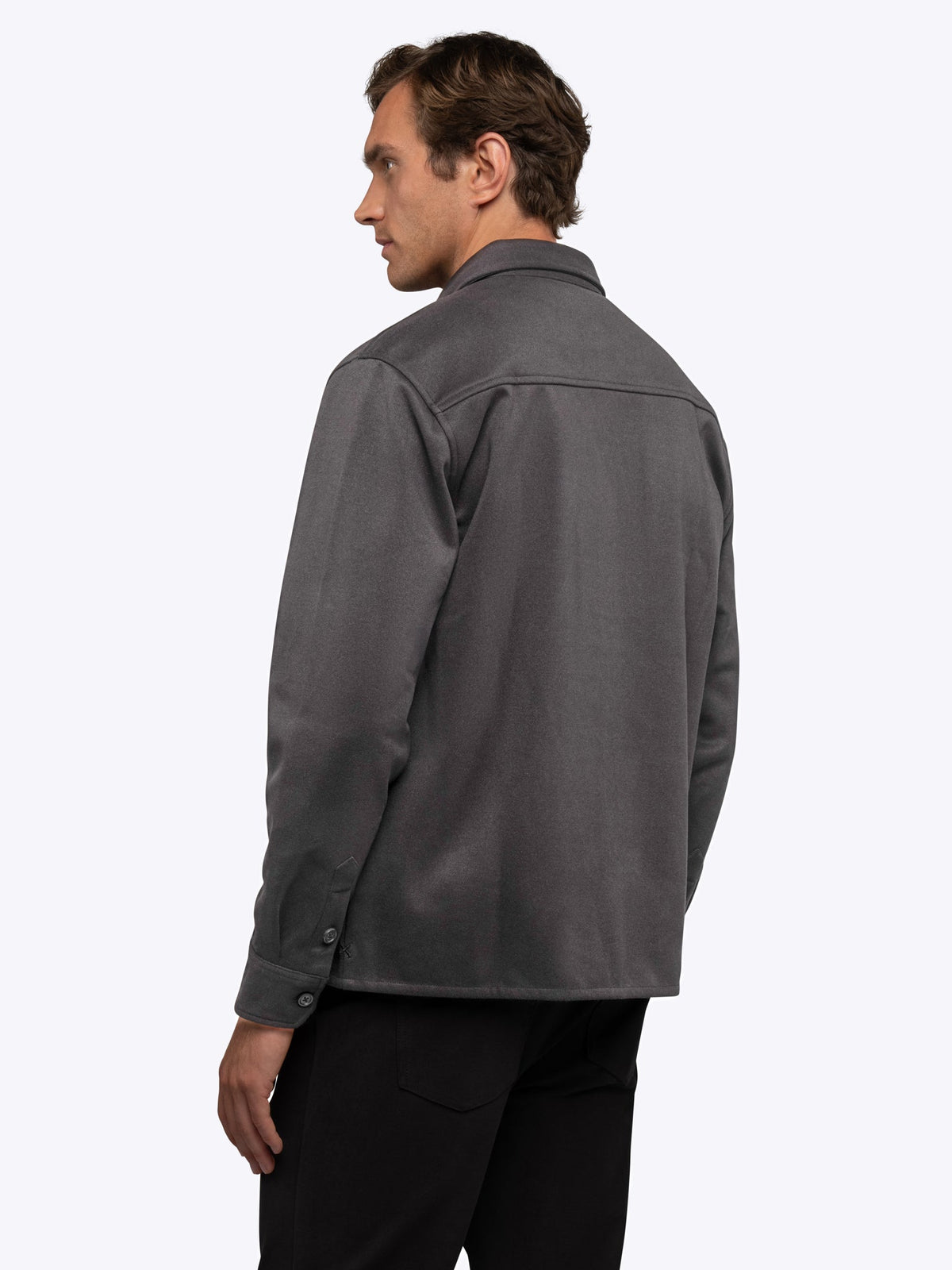 Men's Heavyweight Stretch Overshirt in Asphalt – view 4