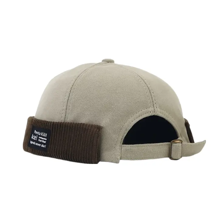 Ace Men's Cotton Docker Cap with Corduroy Hem – view 4
