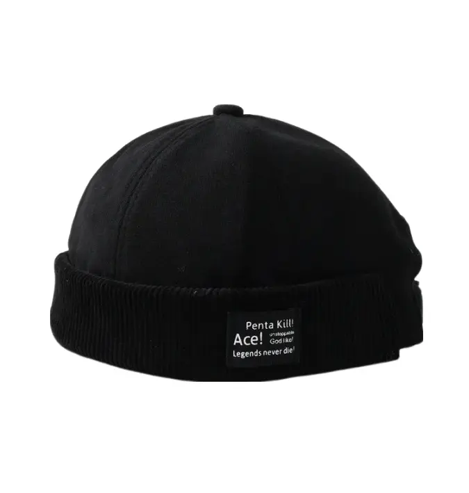 Ace Men's Cotton Docker Cap with Corduroy Hem – view 6