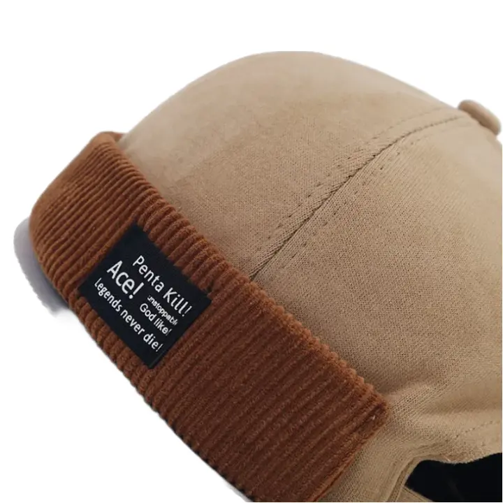 Ace Men's Cotton Docker Cap with Corduroy Hem – view 8