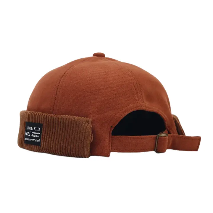 Ace Men's Cotton Docker Cap with Corduroy Hem – view 3