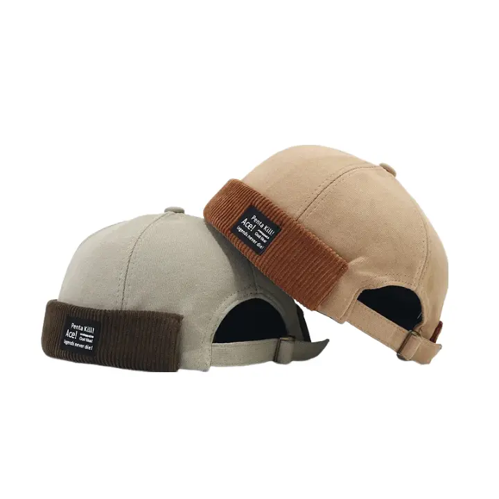 Ace Men's Cotton Docker Cap with Corduroy Hem – view 9