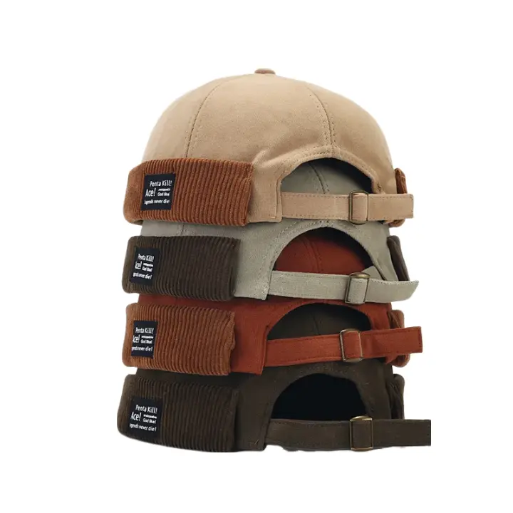 Ace Men's Cotton Docker Cap with Corduroy Hem – view 2