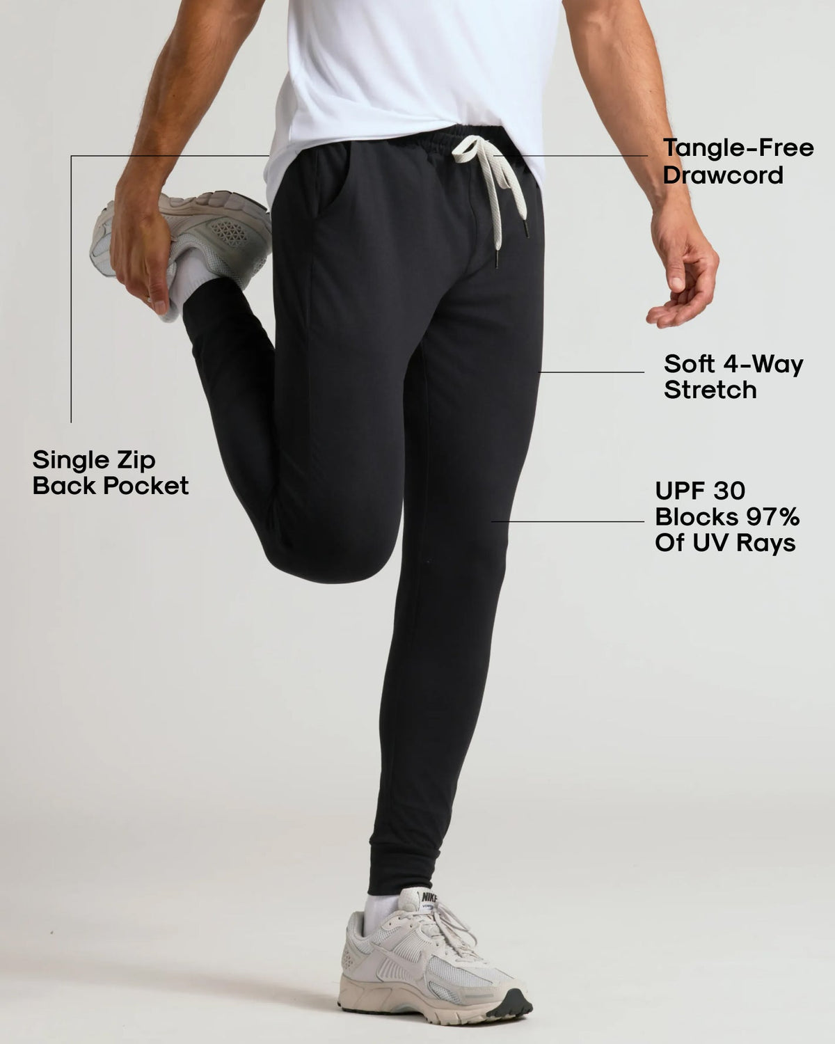 Men's Active Joggers 2-Pack in Black – view 3