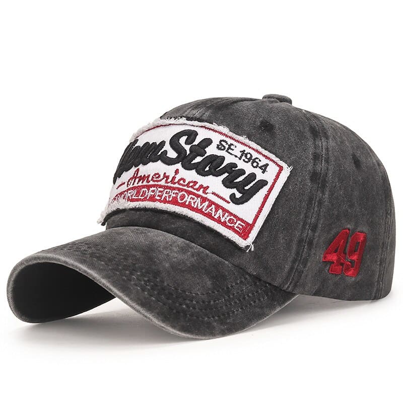 American New Story Men's Cotton Baseball Cap – Embroidered Front, 100% Cotton, Adjustable Fit