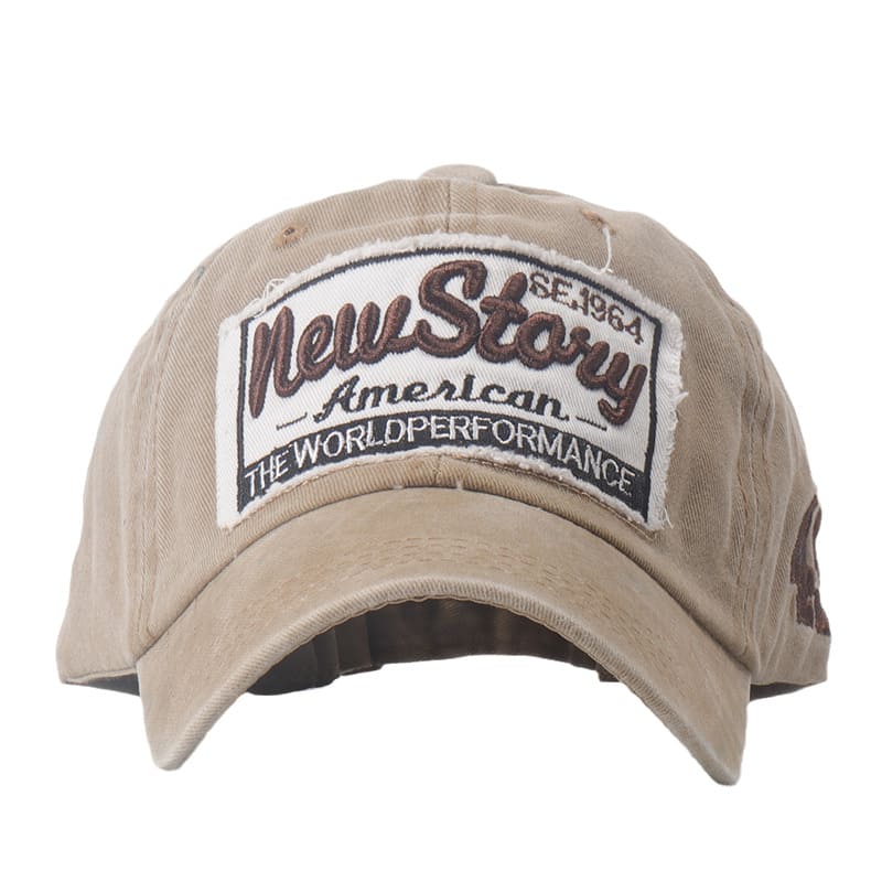 American New Story Men's Cotton Baseball Cap – Embroidered Front, 100% Cotton, Adjustable Fit