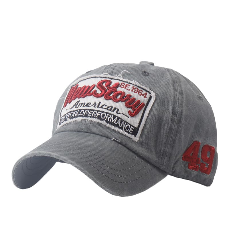 American New Story Men's Cotton Baseball Cap – Embroidered Front, 100% Cotton, Adjustable Fit
