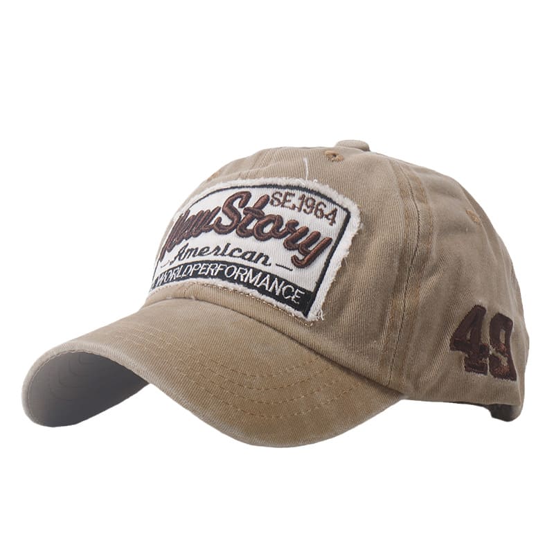 American New Story Men's Cotton Baseball Cap – Embroidered Front, 100% Cotton, Adjustable Fit