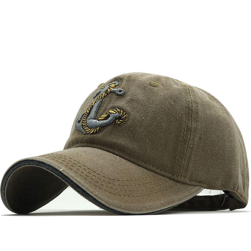 Anchor Men's Embroidered Denim Baseball Cap – view 3