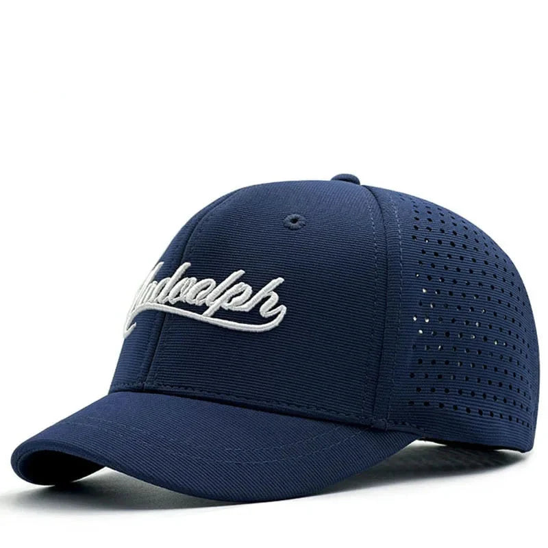Andoalph Men's Short Brim Mesh Baseball Cap – Breathable Acrylic Mesh, Lettered or Plain, Two Sizes