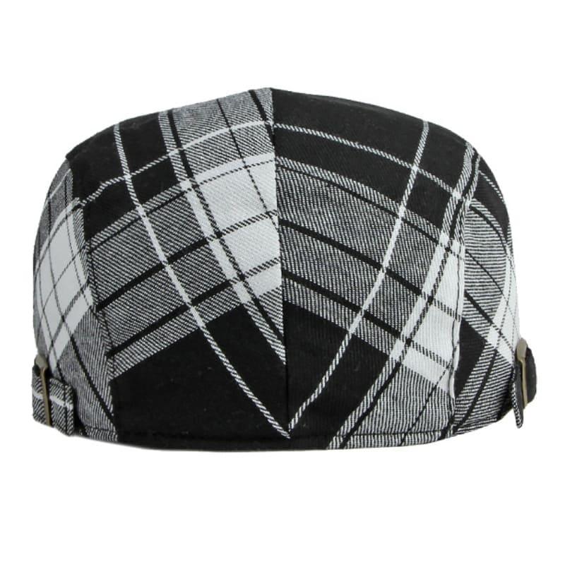 Anglet Men's Tartan Cotton Flat Cap – Colourful Tartan Pattern, Short Peak, Adjustable 55–60 cm Fit – view 3