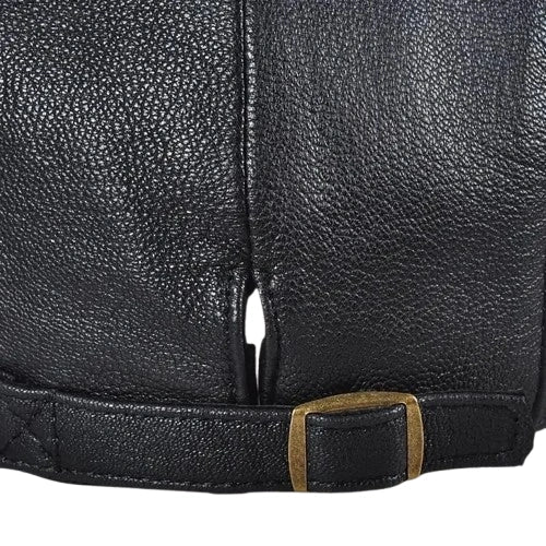 Asthon Men's Genuine Leather Flat Cap – Sheepskin Leather, Padded Lining, Three Sizes from 55 to 60 cm – view 2