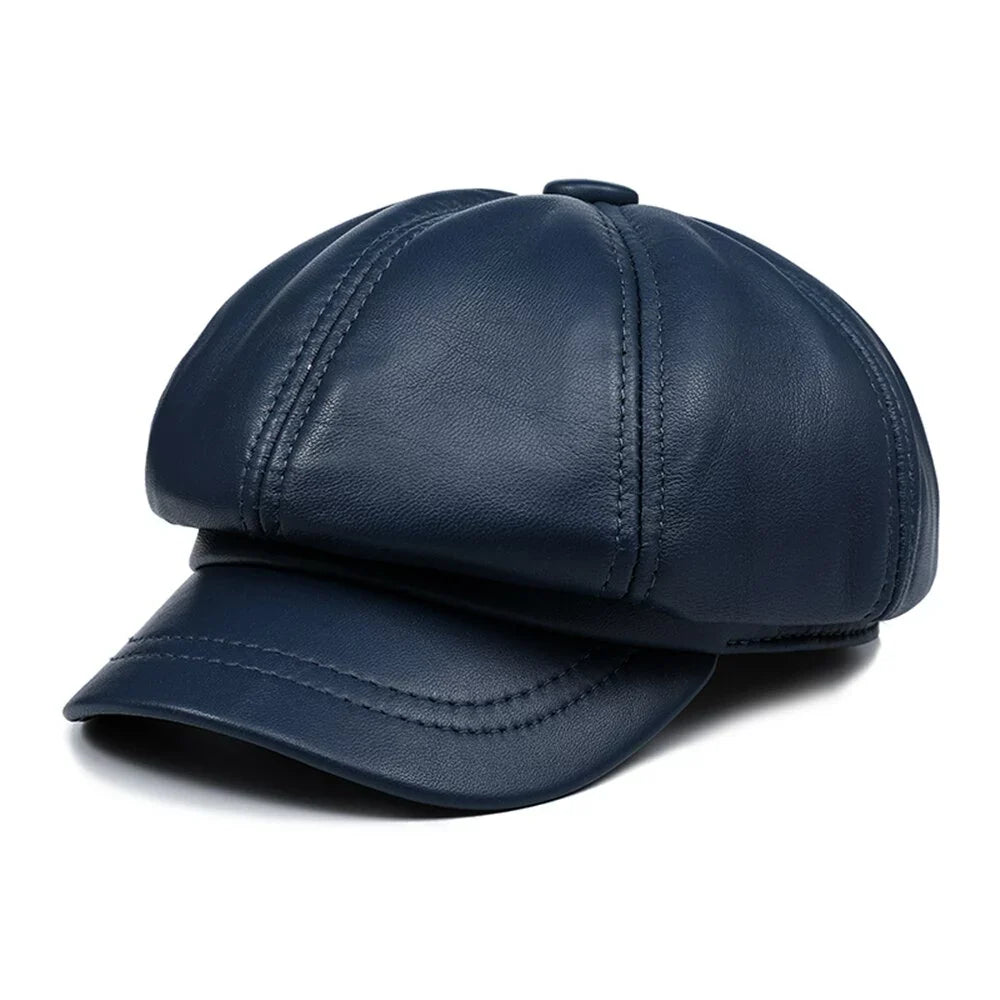 Aviñon Men's Cowhide Leather Newsboy Cap – view 4