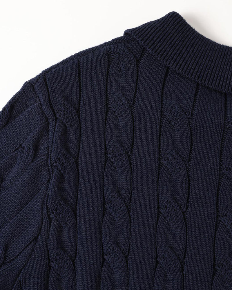 Florence Men's Cotton Cable Knit Polo – view 15