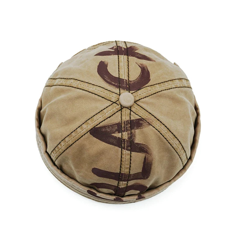 Graffiti Men's Organic Cotton Docker Cap – Graffiti Pattern, Inner Sweatband, Breathable Adjustable Fit – view 5